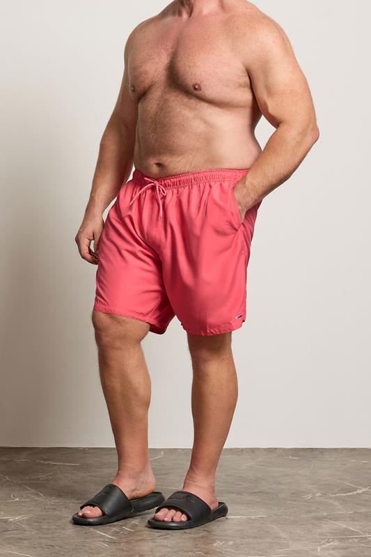 BadRhino Big & Tall Pink Swim Shorts