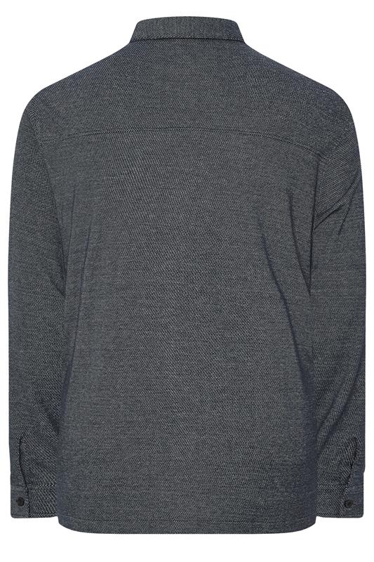 STUDIO A Big & Tall Navy Blue Button Through Shirt | BadRhino 2