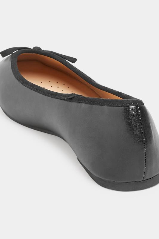 Black Ballerina Pumps In Wide E Fit & Extra Wide EEE Fit | Yours Clothing 4