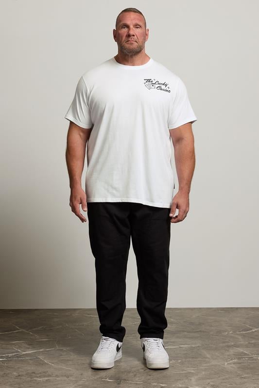 BadRhino Big & Tall White 'The Lucky Casino' Graphic T-Shirt | BadRhino 2