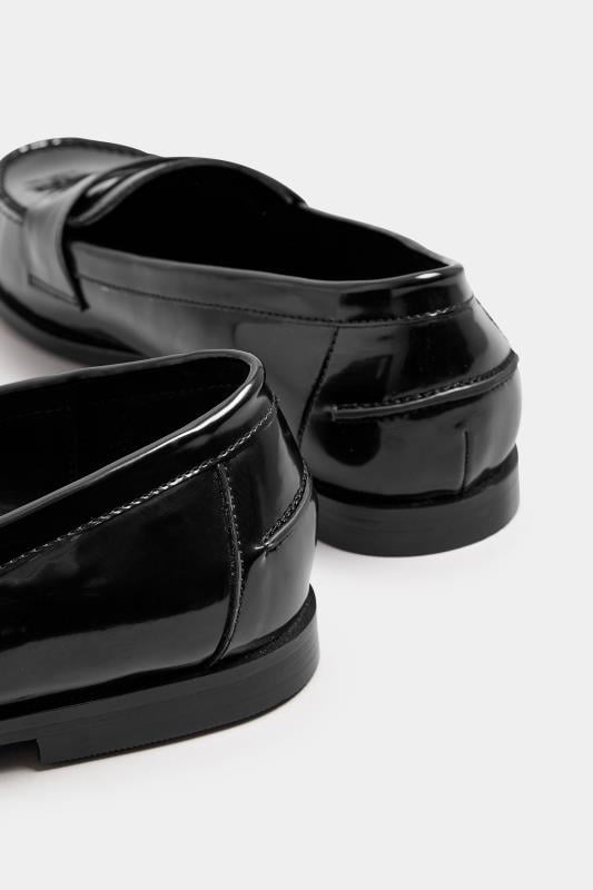 LTS Black Patent Loafers In Standard Fit | Long Tall Sally 4