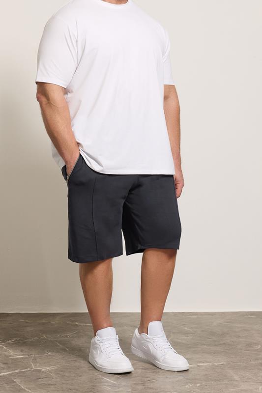 KAM Big & Tall Navy Blue Interlock Shorts | BadRhino 1