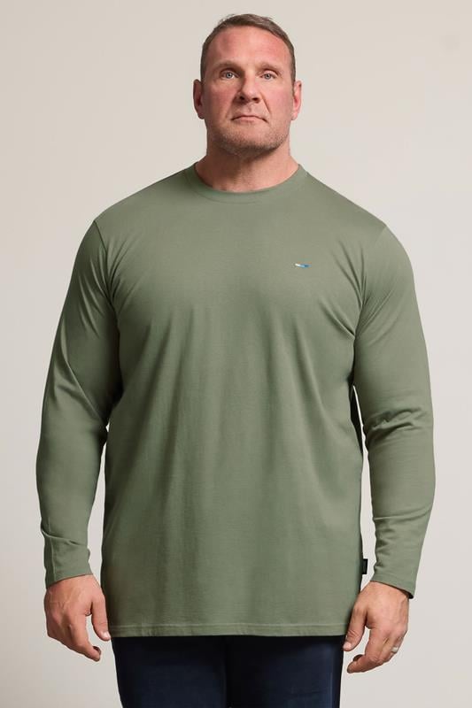 BadRhino Big & Tall Sage Green Extra Long Core Long Sleeve T-Shirt