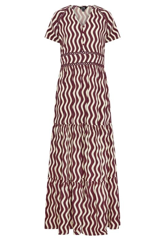 LTS Tall Women's Burgundy Red Swirl Print Maxi Dress | Long Tall Sally 5