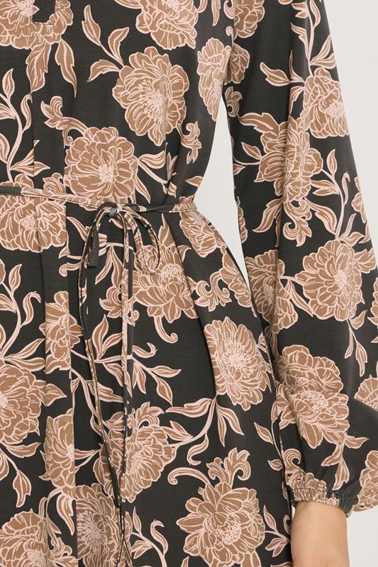 LTS Tall Brown Floral Belted Maxi Dress | Long Tall Sally 6