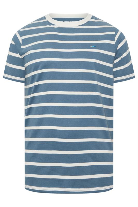 BadRhino Big & Tall Blue Extra Long Stripe T-Shirt | BadRhino 5