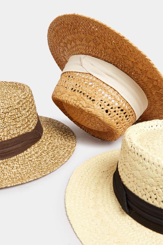 Cream Straw Boater Hat | Yours Clothing 4