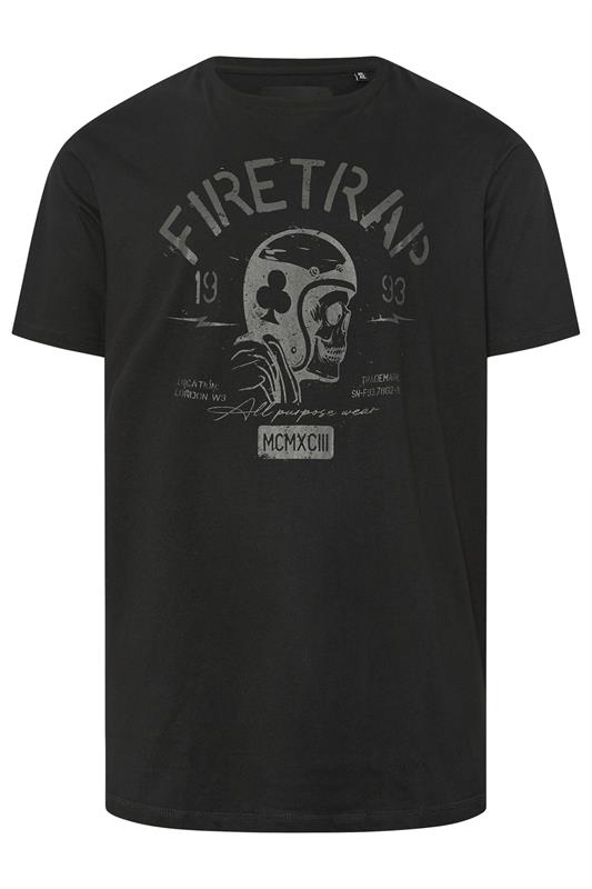 FIRETRAP Big & Tall Black Forged Iron Print T-Shirt