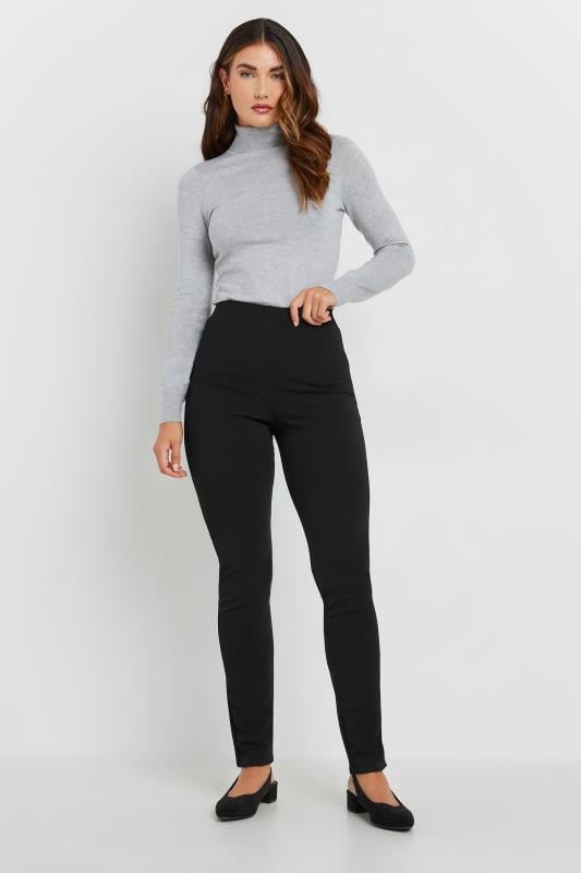 Black slim fit trousers womens hotsell