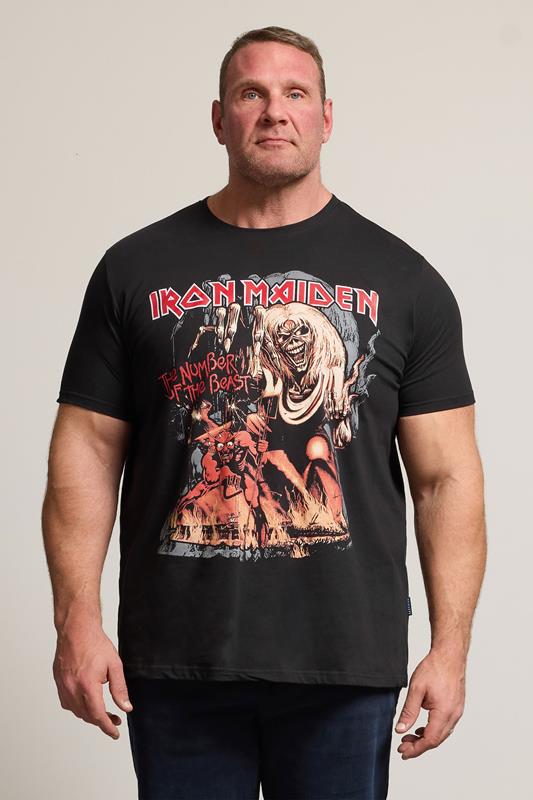 BadRhino Big & Tall Black & Red Iron Maiden Graphic T-Shirt