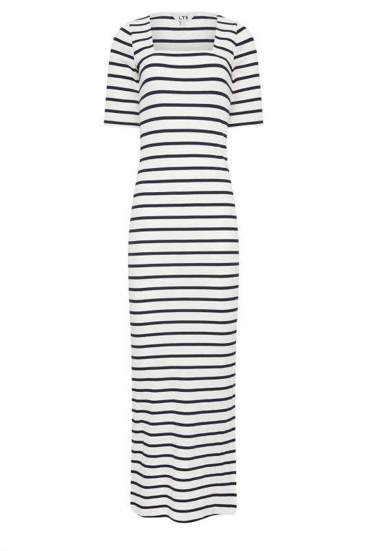 LTS Tall Womens Maternity Ivory White Stripe Maxi Dress | Long Tall Sally 5