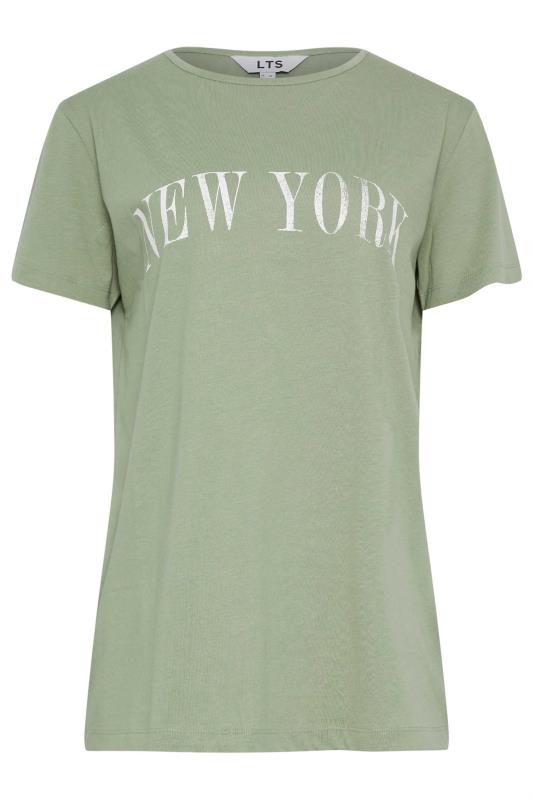 LTS Tall Sage Green 'New York' Print T-Shirt | Long Tall Sally  5
