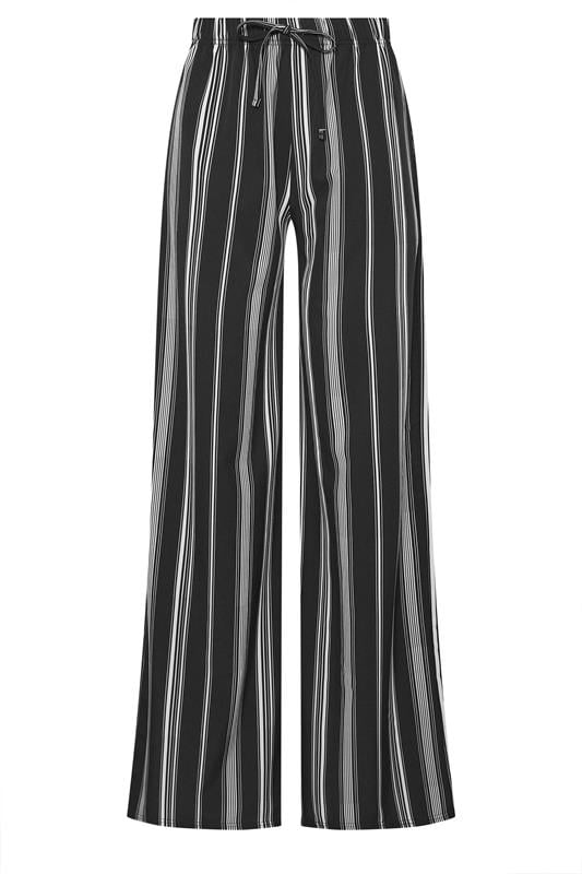 Tall  LTS Tall Black Stripe Wide Leg Trousers