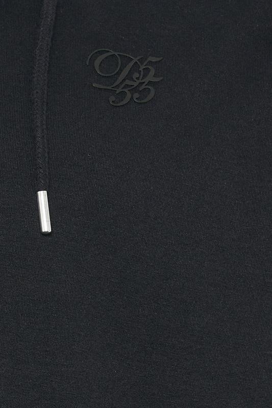 D555 Big & Tall Navy Blue Couture Zip Through Hoodie | BadRhino 5