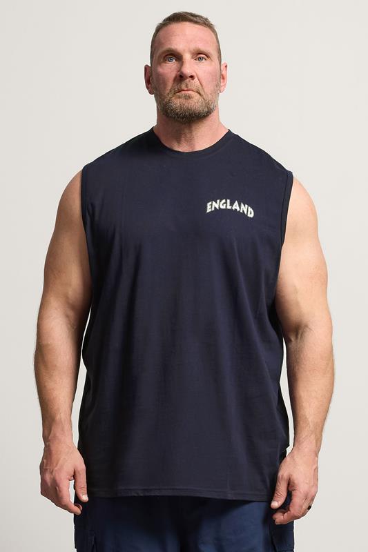 BadRhino Big & Tall Navy Blue Extra Long England 66 Vest