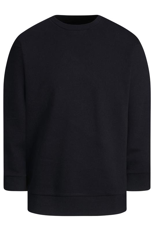 JACK & JONES Big & Tall Black Sweatshirt | BadRhino 2