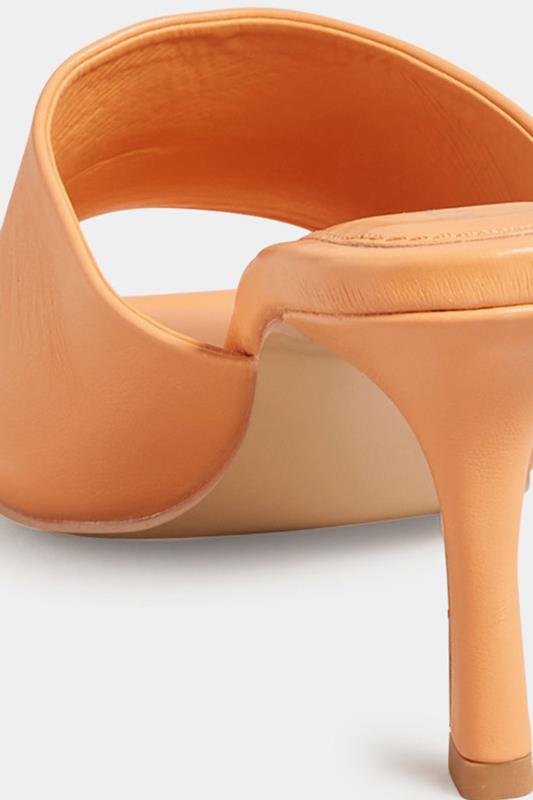 LTS Orange Skinny Heeled Mules in Standard Fit | Long Tall Sally 4