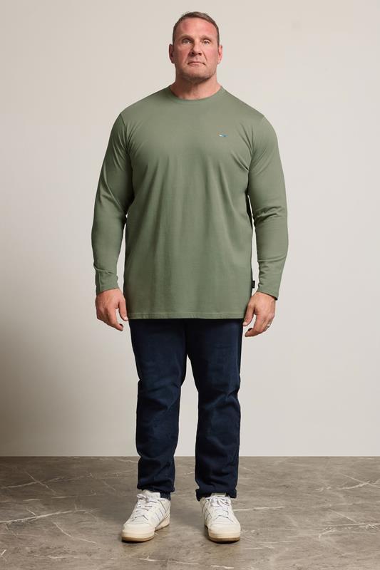 BadRhino Big & Tall Sage Green Extra Long Core Long Sleeve T-Shirt | BadRhino 2