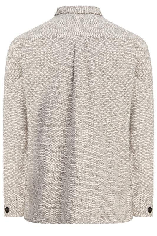 JACK & JONES Big & Tall Brown Woven Check Overshirt | BadRhino 2