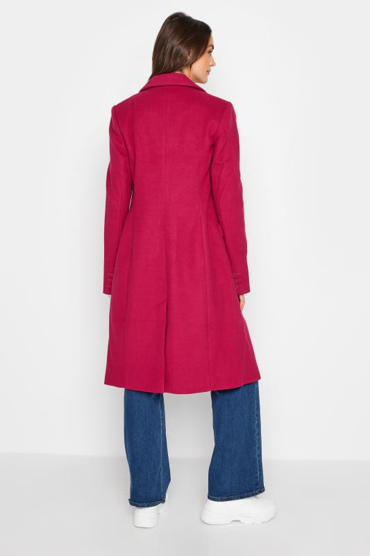 LTS Tall Women's Pink Midi Formal Coat | Long Tall Sally 3