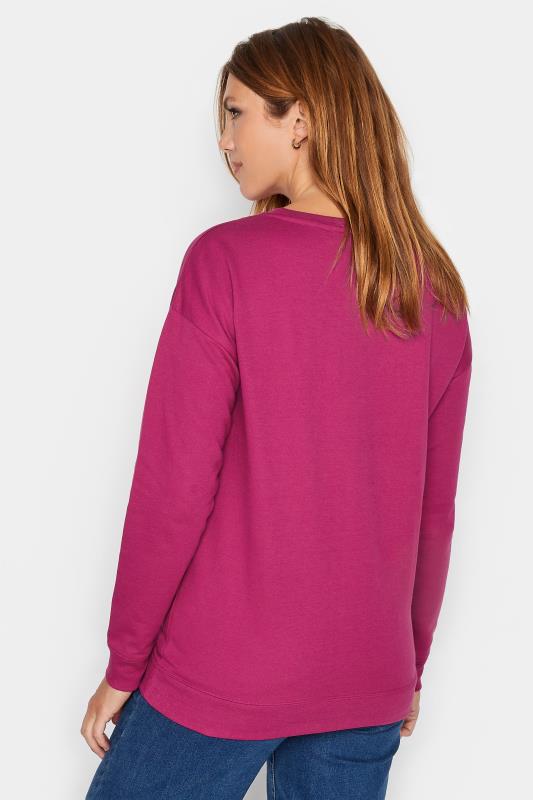 LTS Hot Pink Flower 'Wild & Beautiful' Print Sweatshirt | Long Tall Sally 4