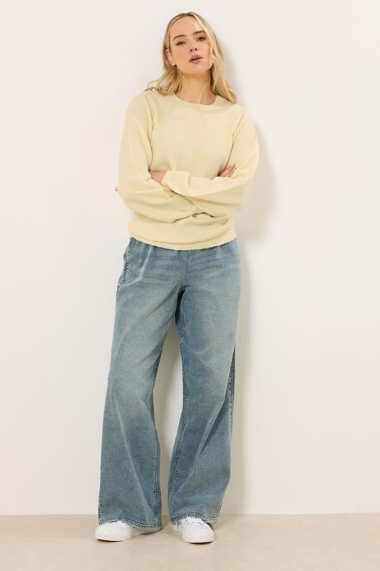 LTS Tall Butter Yellow Knit Balloon Sleeve Jumper | Long Tall Sally 2