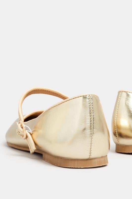 LTS Gold Mary Jane Point Flats In Standard Fit | Long Tall Sally 5