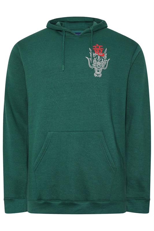 BadRhino Big & Tall Green Dragon Graphic Hoodie | BadRhino 1