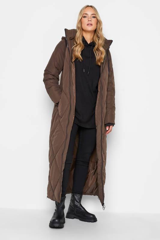 LTS Tall Women's Brown Maxi Puffer Coat | Long Tall Sally 2