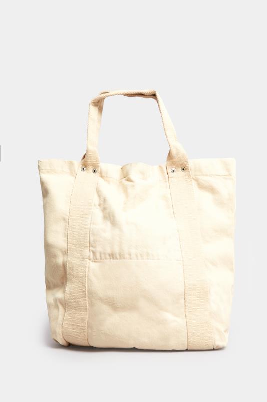 Beige Brown Canvas Tote Bag | Yours Clothing 4
