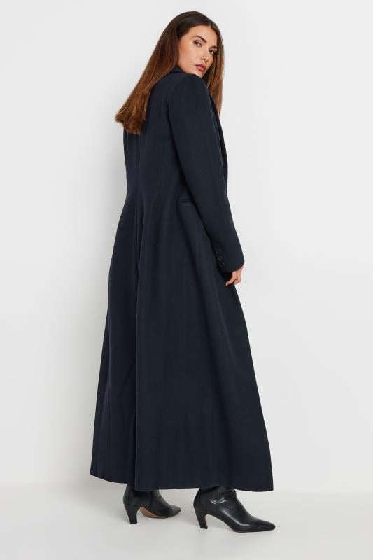 Navy maxi coat hotsell