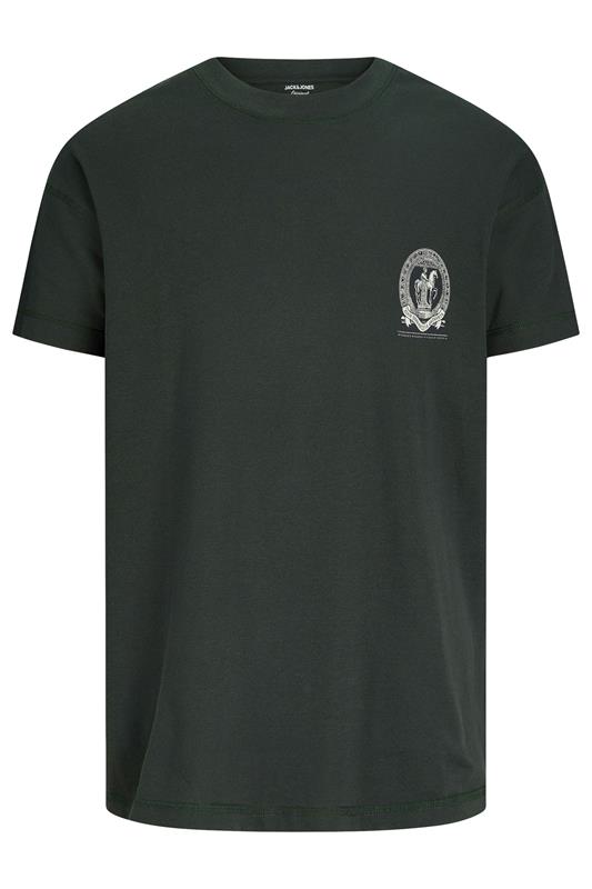 JACK & JONES Big & Tall Green Back Print T-Shirt