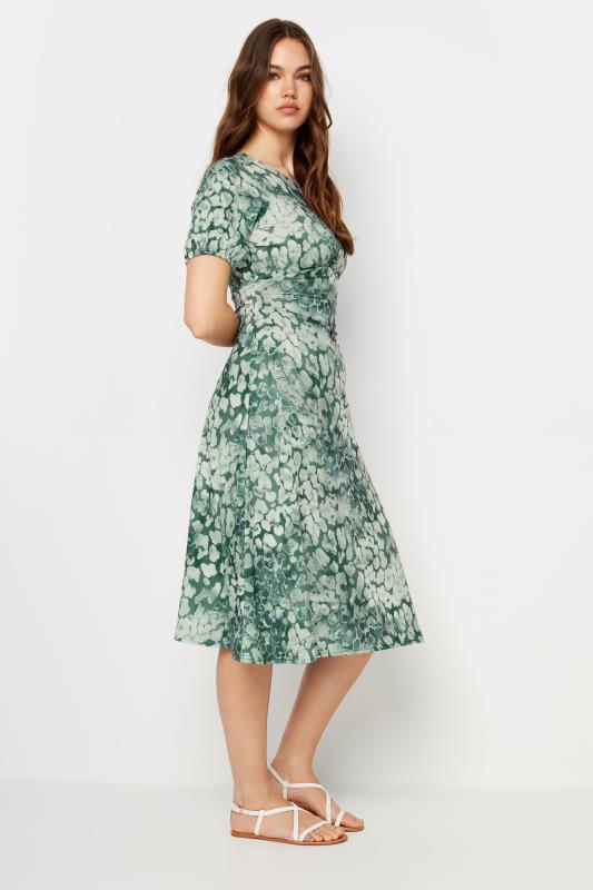LTS Tall Women's Sage Green Animal Print Midi Dress | Long Tall Sally 4