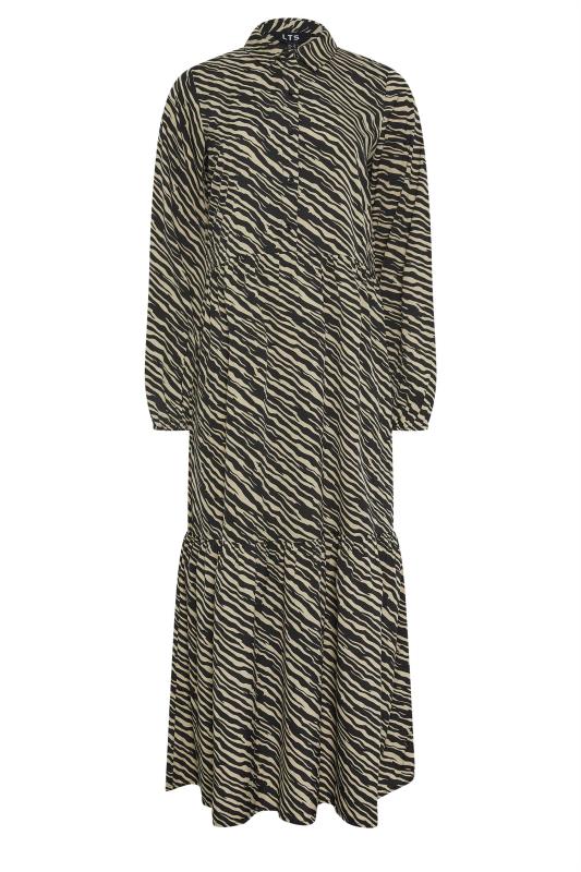 LTS Tall Black Zebra Print Tiered Maxi Dress | Long Tall Sally 5