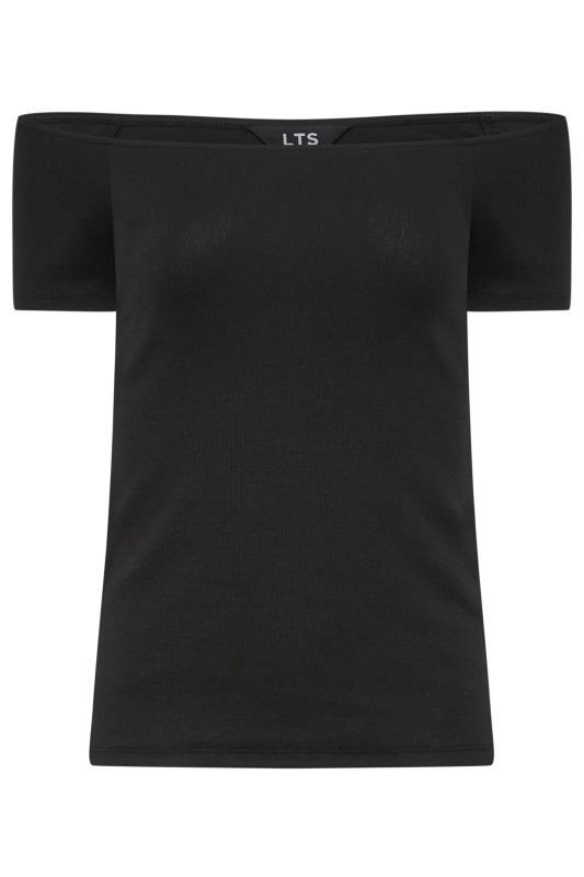 LTS Tall Women's Black Bardot Short Sleeve Top | Long Tall Sally 6
