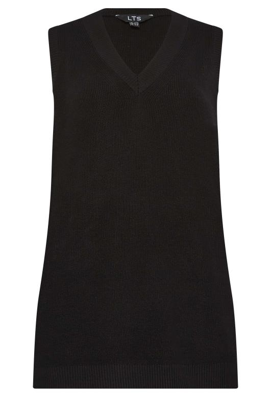 LTS Tall Women's Black V-Neck Knitted Vest Top | Long Tall Sally 6
