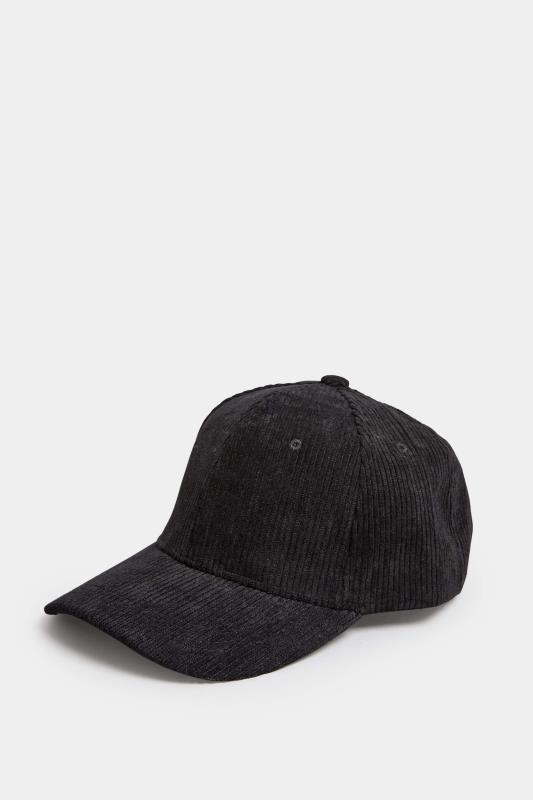 Black Corduroy Cap | Yours Clothing 1