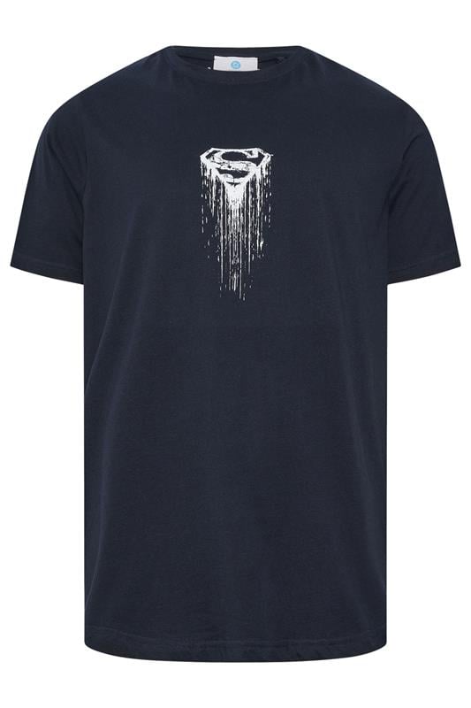 BadRhino Big & Tall Navy Blue Superman Graphic Print T-Shirt | BadRhino 1