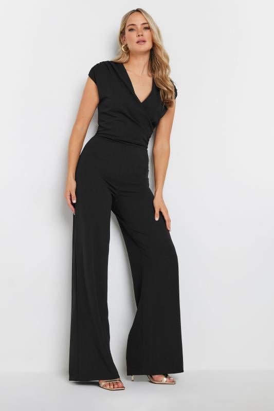 LTS Tall Black Cross Over Jumpsuit | Long Tall Sally 2