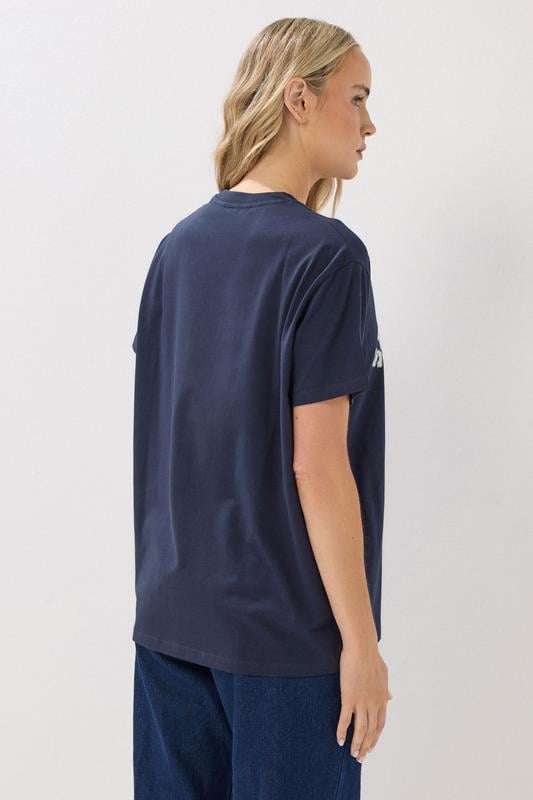 LTS Tall Navy Blue Cotton 'San Francisco' Slogan T-Shirt | Long Tall Sally 3