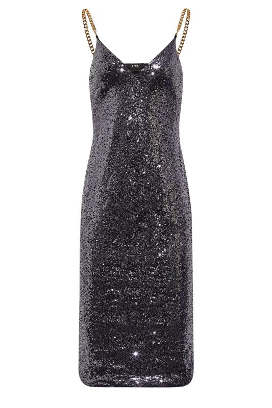 LTS Tall Women's Purple Sequin Chain Strap Mini Dress | Long Tall Sally 6