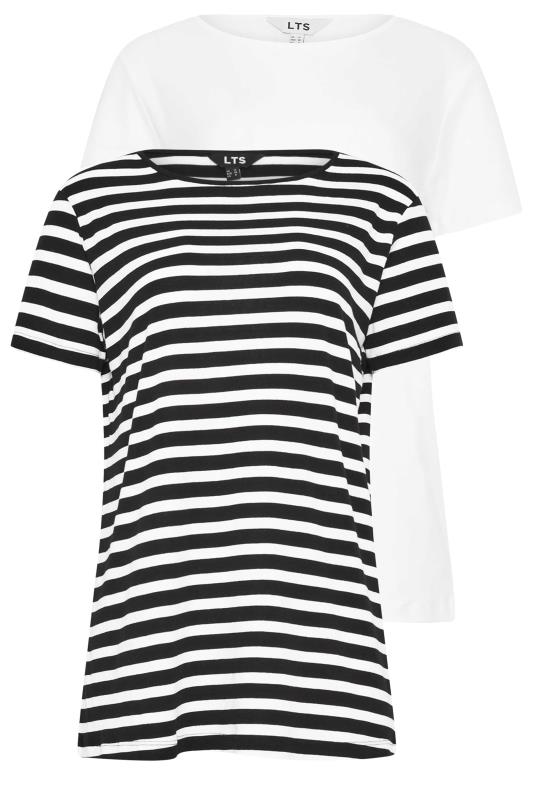 LTS Tall Womens 2 PACK Black & White Stripe Short Sleeve T-Shirts | Long Tall Sally 7