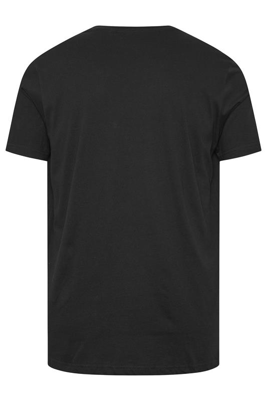 BadRhino Big & Tall Black Skull & Crossbones Graphic T-Shirt 7