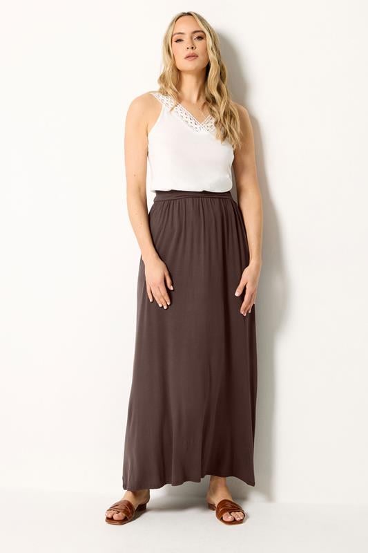  LTS Tall Chocolate Brown Maxi Skirt
