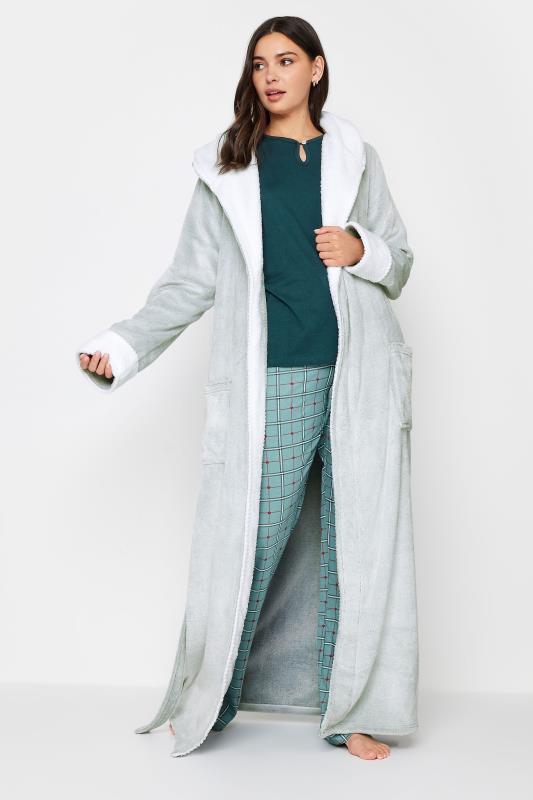 LTS Tall Green Hooded Maxi Dressing Gown | Long Tall Sally 3