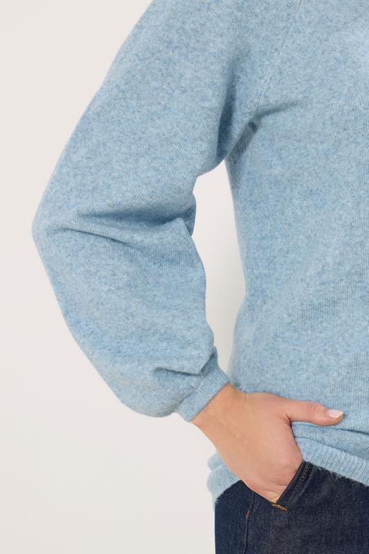 LTS Tall Light Blue Knit Balloon Sleeve Jumper | Long Tall Sally 5