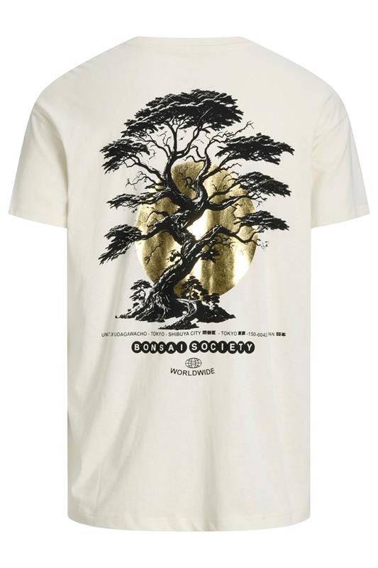 JACK & JONES Big & Tall Natural Brown Back Print T-Shirt | BadRhino 5