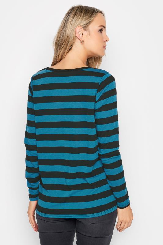 LTS Tall Blue & Black Stripe Long Sleeve Top | Long Tall Sally  3