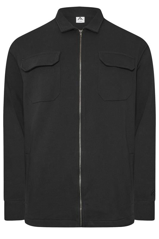 STUDIO A Big & Tall Navy Blue Zip Through Shacket