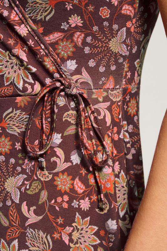 LTS Tall Orange Paisley Wrap Maxi Dress | Long Tall Sally 4